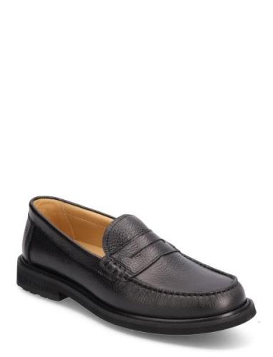 Classic Loafer - Black Grained Leather Mokasiner Lave Sko Black S.T. V...