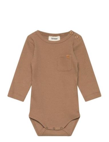 Nbmrajo Ls Slim Body Jan Lil Bodies Long-sleeved Brown Lil'Atelier