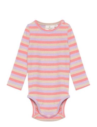 Tnsfridanne L_S Rib Body Bodies Long-sleeved Pink The New