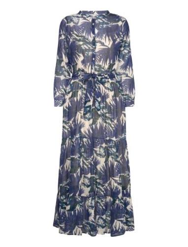 Neell Maxi Dress Ls Maxikjole Festkjole Blue Lollys Laundry