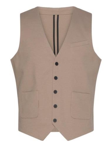 Superflex Knitted Waistcoat Dressvest Beige Lindbergh