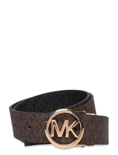 32Mm Rev Mk Logo Bkl Logo To Logo Belte Brown Michael Kors Accessories