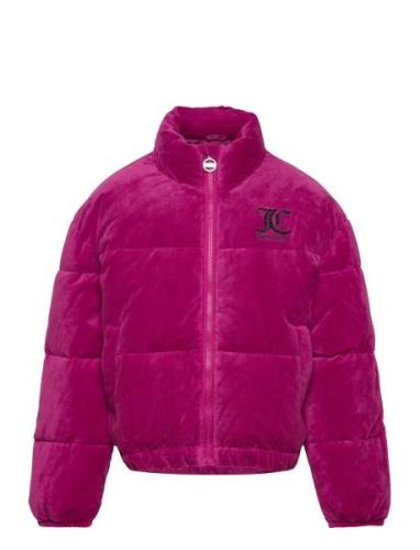 Juicy Velour Puffa Fôret Jakke Purple Juicy Couture