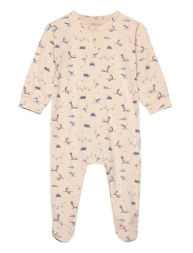 Romper Ls Pyjamas Sie Jumpsuit Beige Fixoni