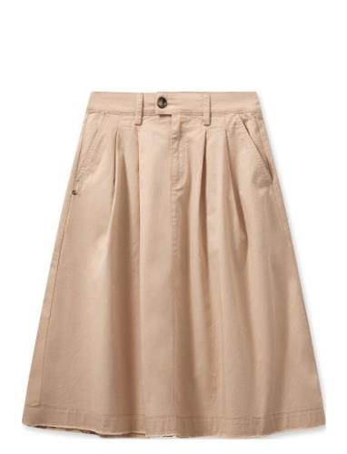 Mmmona Cafrin Skirt Knelangt Skjørt Beige MOS MOSH