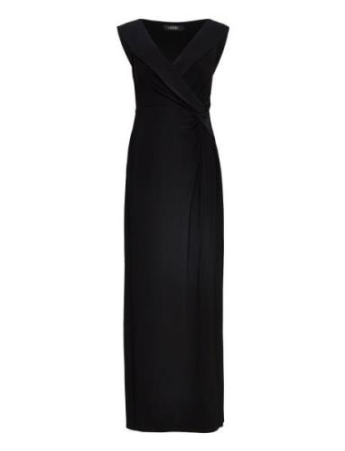 Jersey Off-The-Shoulder Gown Maxikjole Festkjole Black Lauren Ralph La...