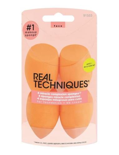 Real Techniques 4 Miracle Complexion Sponges Sminkesvamp Sminke Orange...