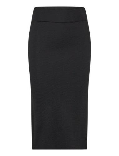 Skyler Merino Skirt Knelangt Skjørt Black Ella&il