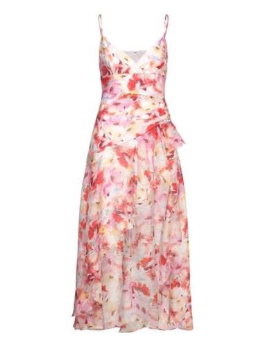 Sorella Printed Midi Dress Knelang Kjole Pink Bardot