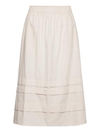 Olena Skirt Organic Cotton Langt Skjørt Cream Naja Lauf