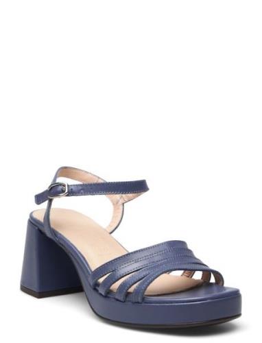 Zaida Sandal Med Hæl Navy Wonders