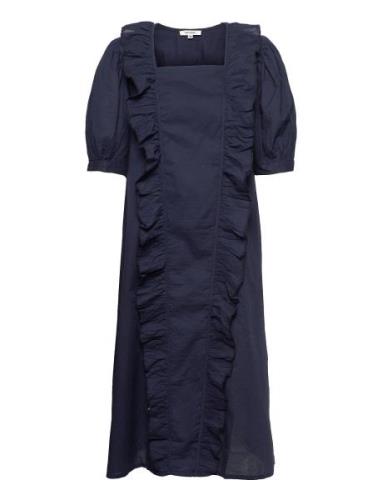 Pippa Dress Knelang Kjole Navy Nué Notes