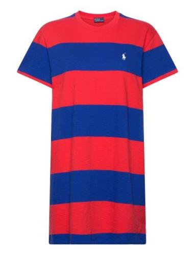 Striped Jersey Tee Dress Kort Kjole Red Polo Ralph Lauren