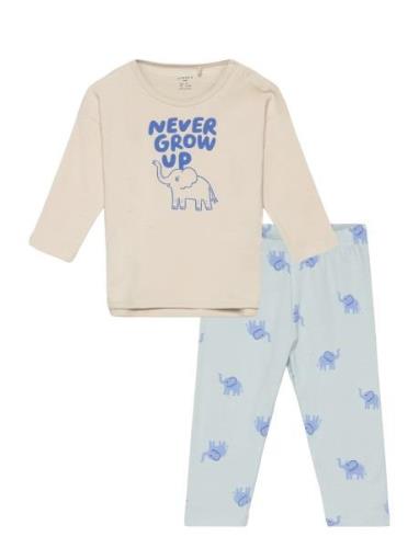 Set Top Leggings Elephant Pyjamas Sett Multi/patterned Lindex