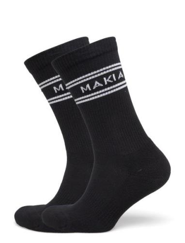 Stripe Socks Underwear Socks Regular Socks Black Makia