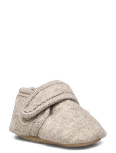 Classic Wool Slippers Tøfler Innesko Beige Melton