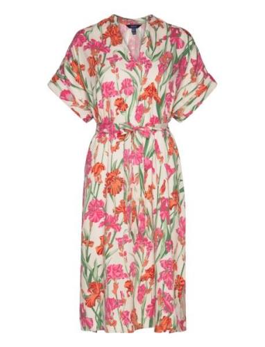 Relaxed Iris Print Caftan Dress Knelang Kjole Multi/patterned GANT