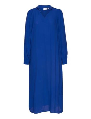 Dress With Wide Sleeves Knelang Kjole Blue Coster Copenhagen