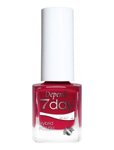 7Day Hybrid Polish 7281 Neglelakk Sminke Red Depend Cosmetic