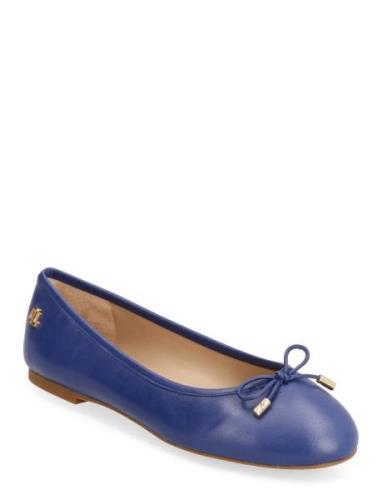 Jayna Nappa Leather Flat Ballerinasko Ballerinaer Blue Lauren Ralph La...