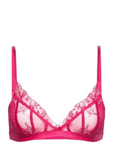 Lieke Triangle Bralette Lingerie Bras & Tops Soft Bras Bralette Pink H...