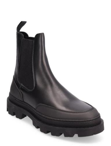 Tanner Leather Chelsea Boot Støvletter Chelsea Boot Black Les Deux