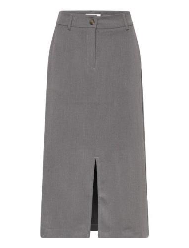 Mschhenrika Skirt Langt Skjørt Grey MSCH Copenhagen