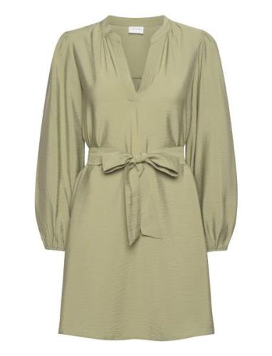 Vipandy L/S Short Dress - Noos Kort Kjole Khaki Green Vila