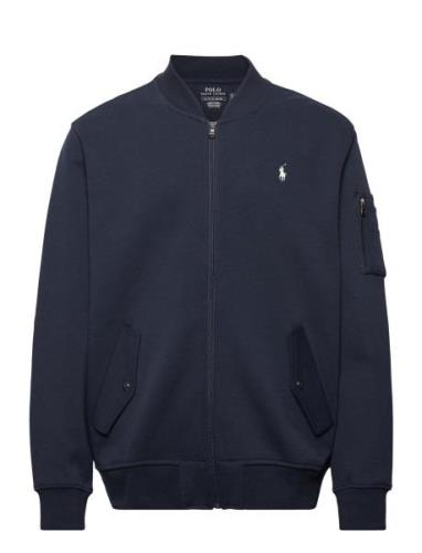 Double-Knit Bomber Jacket Bomberjakke Jakke Blue Polo Ralph Lauren