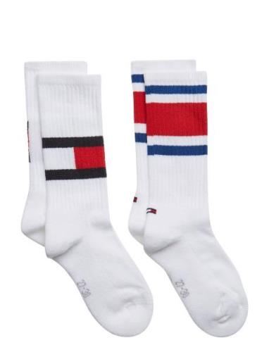 Th Kids Flag 2P Sokker Strømper White Tommy Hilfiger