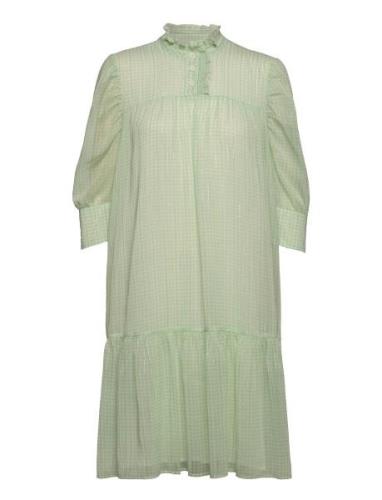 Liva Dress Knelang Kjole Green Birgitte Herskind