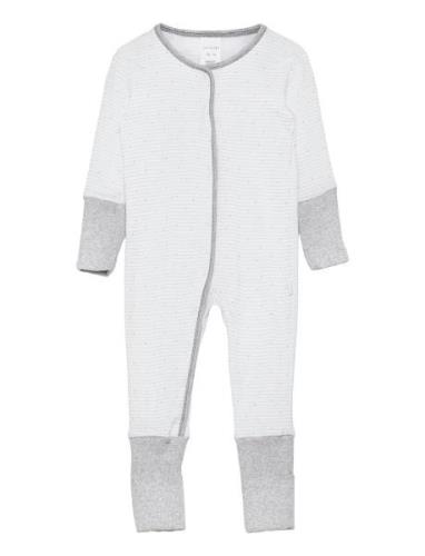 Romper With Footing Langermet Bodysuit Grey Schiesser