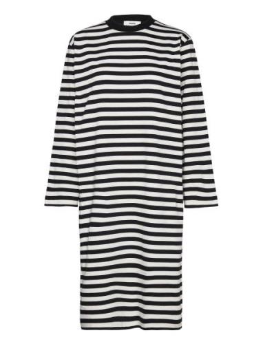 Heavy Single Stripe Nolly Dress Dresses T-shirt Dresses Black Mads Nør...