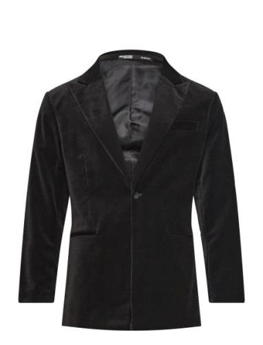 Slhslim-Hale Velvet Blz B Suits & Blazers Blazers Single Breasted Blaz...