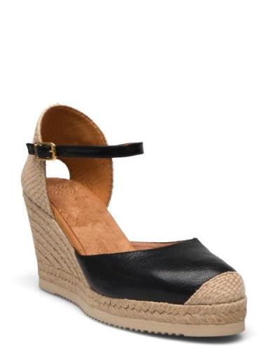 Castilla24Rk Sandal Med Hæl Espadrilles Black UNISA