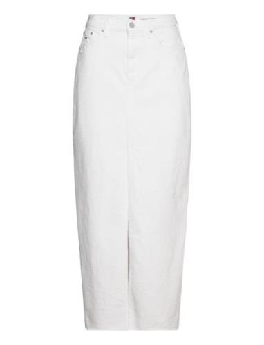 Claire Hgh Maxi Skirt Bh6192 Langt Skjørt White Tommy Jeans