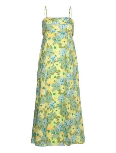 Tagliatelle Midi Dress Knelang Kjole Green Faithfull The Brand