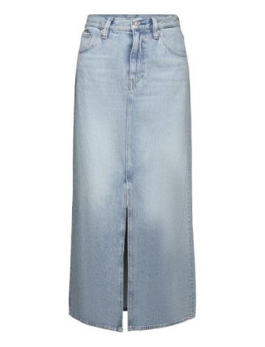 Viktoria Long Skirt Wmn Langt Skjørt Blue G-Star RAW