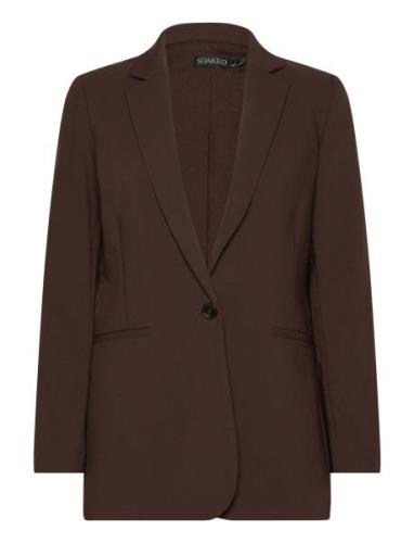 Slcorinne Ozark Blazer Ls Blazers Single Breasted Blazers Brown Soaked...