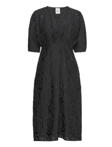 Umber - Abstract Texture Knelang Kjole Black Day Birger Et Mikkelsen