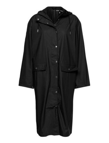 Stala Long Jacket 7357 Outerwear Rainwear Rain Coats Black Samsøe Sams...