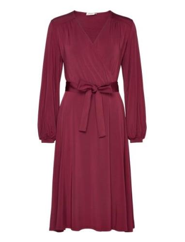 Annie Dress Knelang Kjole Burgundy Jumperfabriken