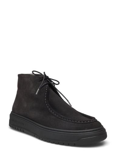 Core Mid U Suede Støvletter Med Snøring Black Sneaky Steve