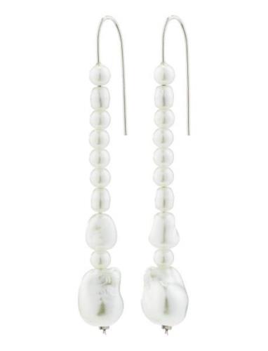 Willpower Pearl Earrings Øredobber Smykker Silver Pilgrim