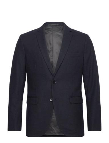 Slhslimdan Flannel Blazer O Suits & Blazers Blazers Single Breasted Bl...