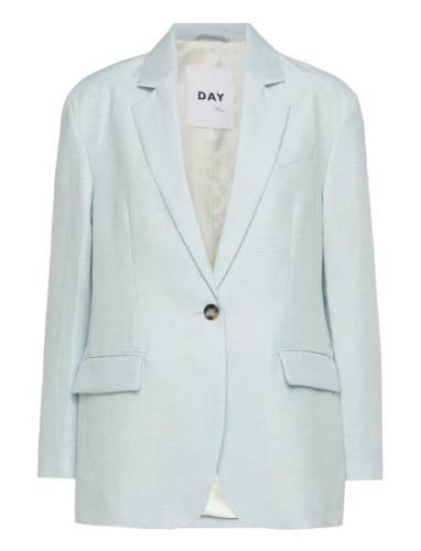 Allen - Solid Linen Blazers Single Breasted Blazers Blue Day Birger Et...