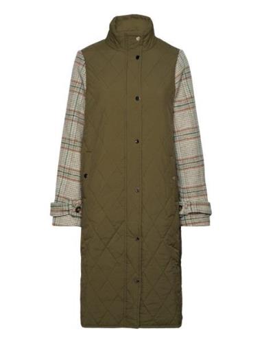 Nabi Mix Coat Vattert Jakke Khaki Green Noella