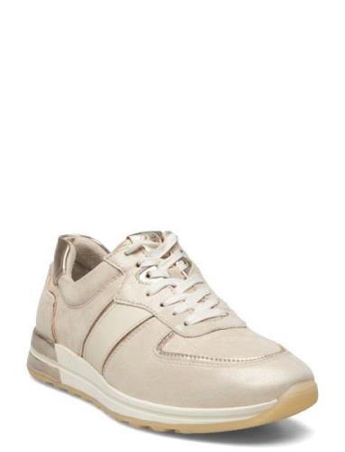 Women Lace-Up Lave Sneakers Beige Tamaris