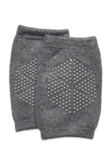 Wool Kneepads - Anti-Slip Socks & Tights Baby Socks Grey Melton