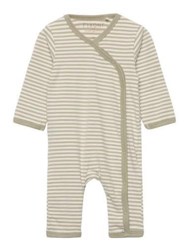 Wholesuit Y/D Stripe Langermet Bodysuit Green Fixoni